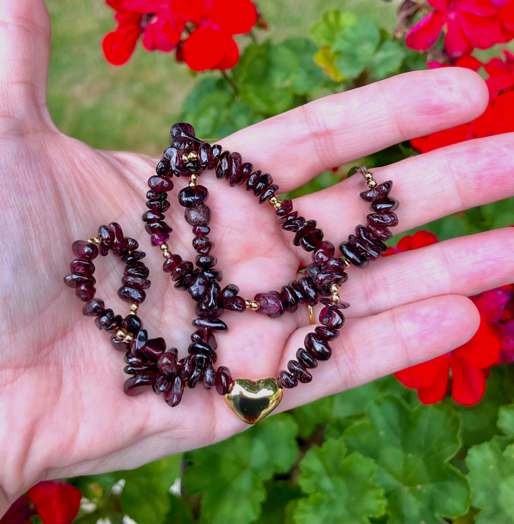 Garnets & Gold Necklace