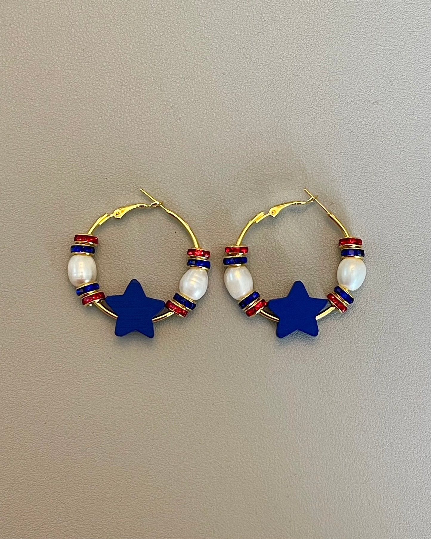 Independence Day Earrings Gold or Silver