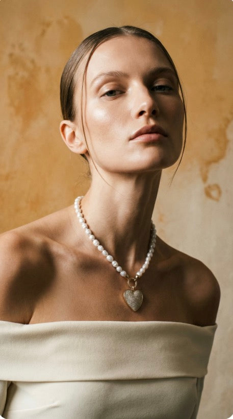 Pearls and Pave Necklace