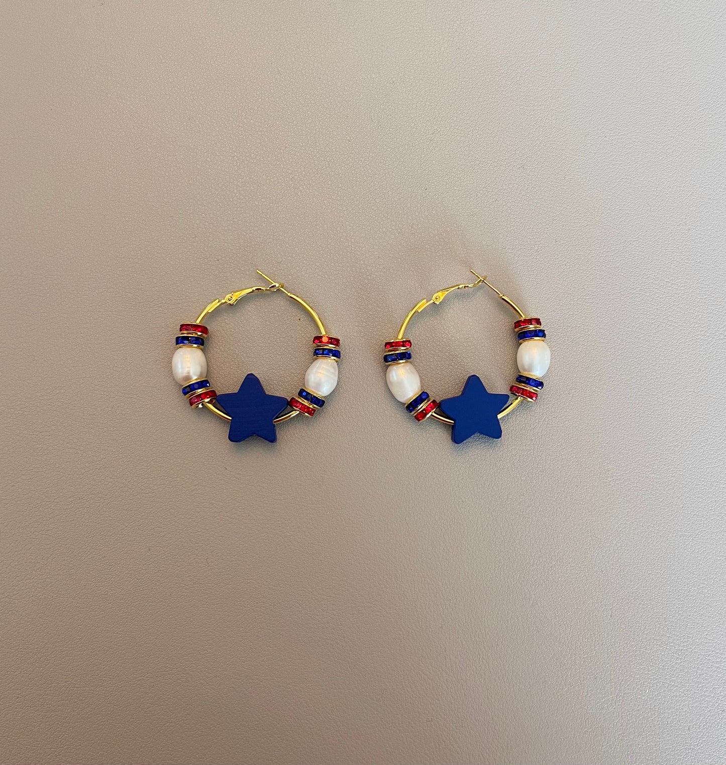 Independence Day Earrings Gold or Silver