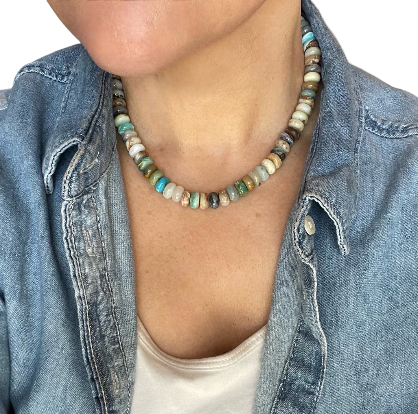 Beach Vibes Opal Necklace