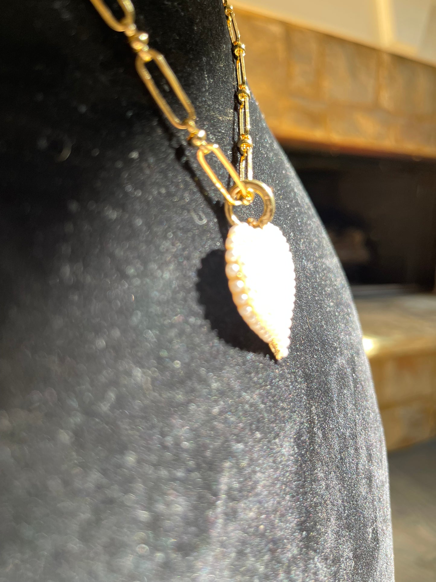 Big Pearly Heart Necklace