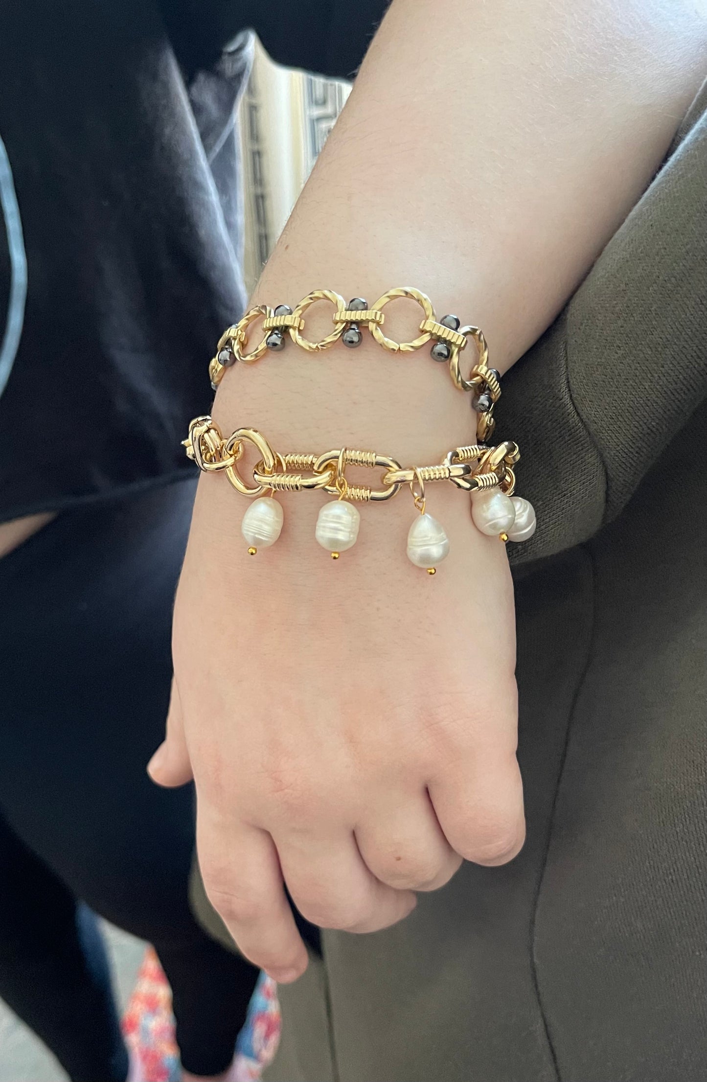 Stacked in Gold Bracelets (3 Bracelet Stack)