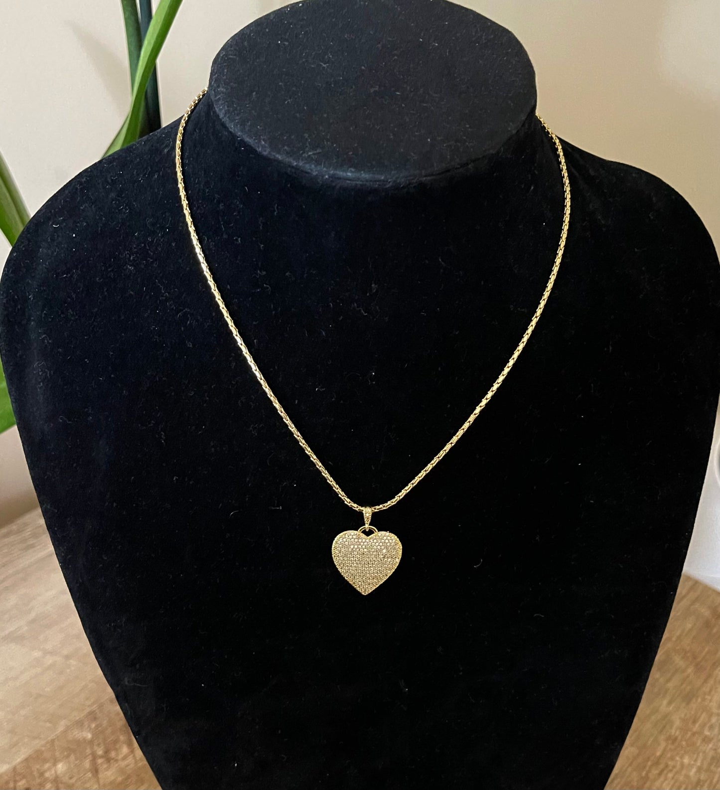 Pave Heart Classic Necklace