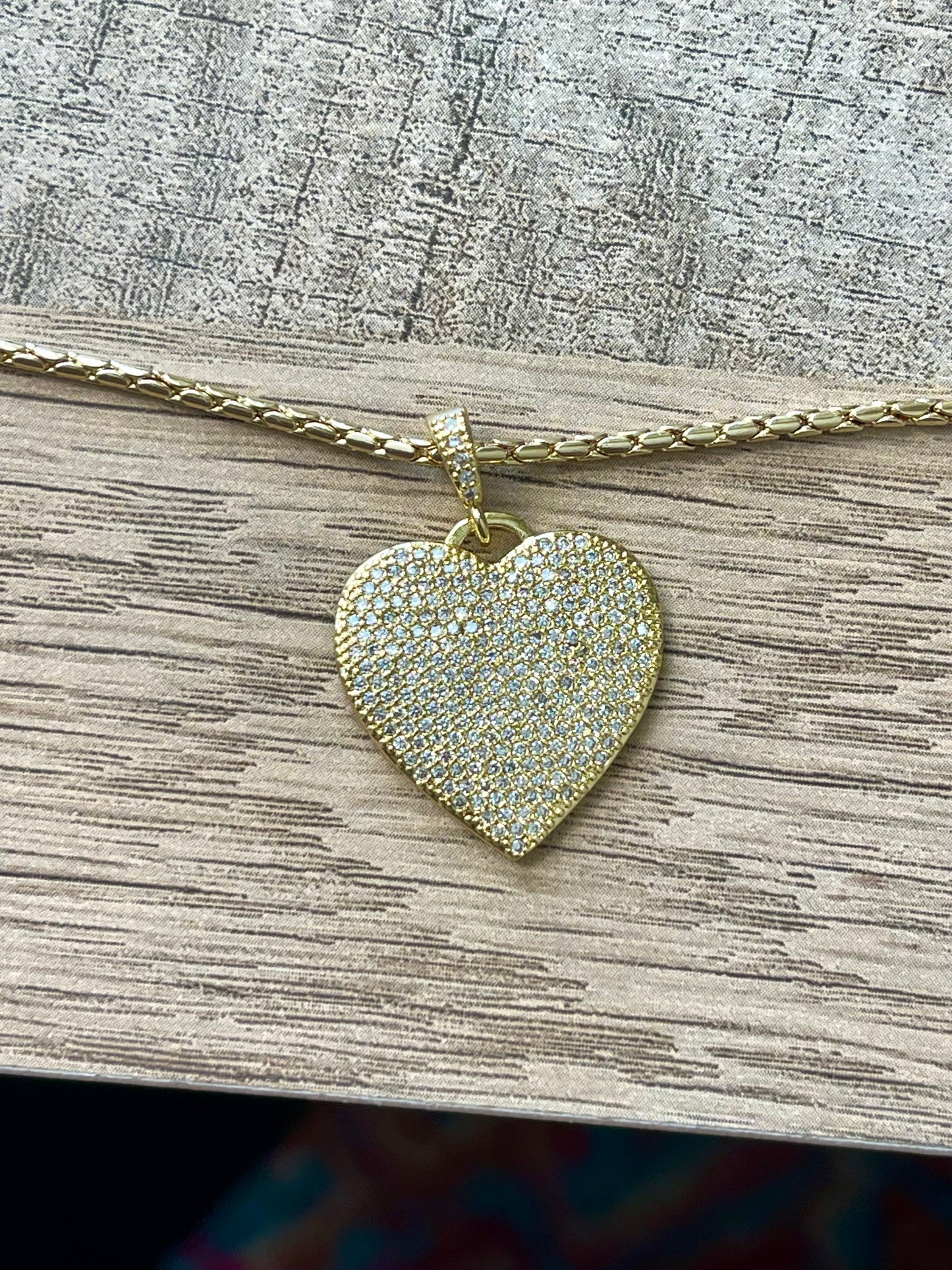 Pave Heart Classic Necklace