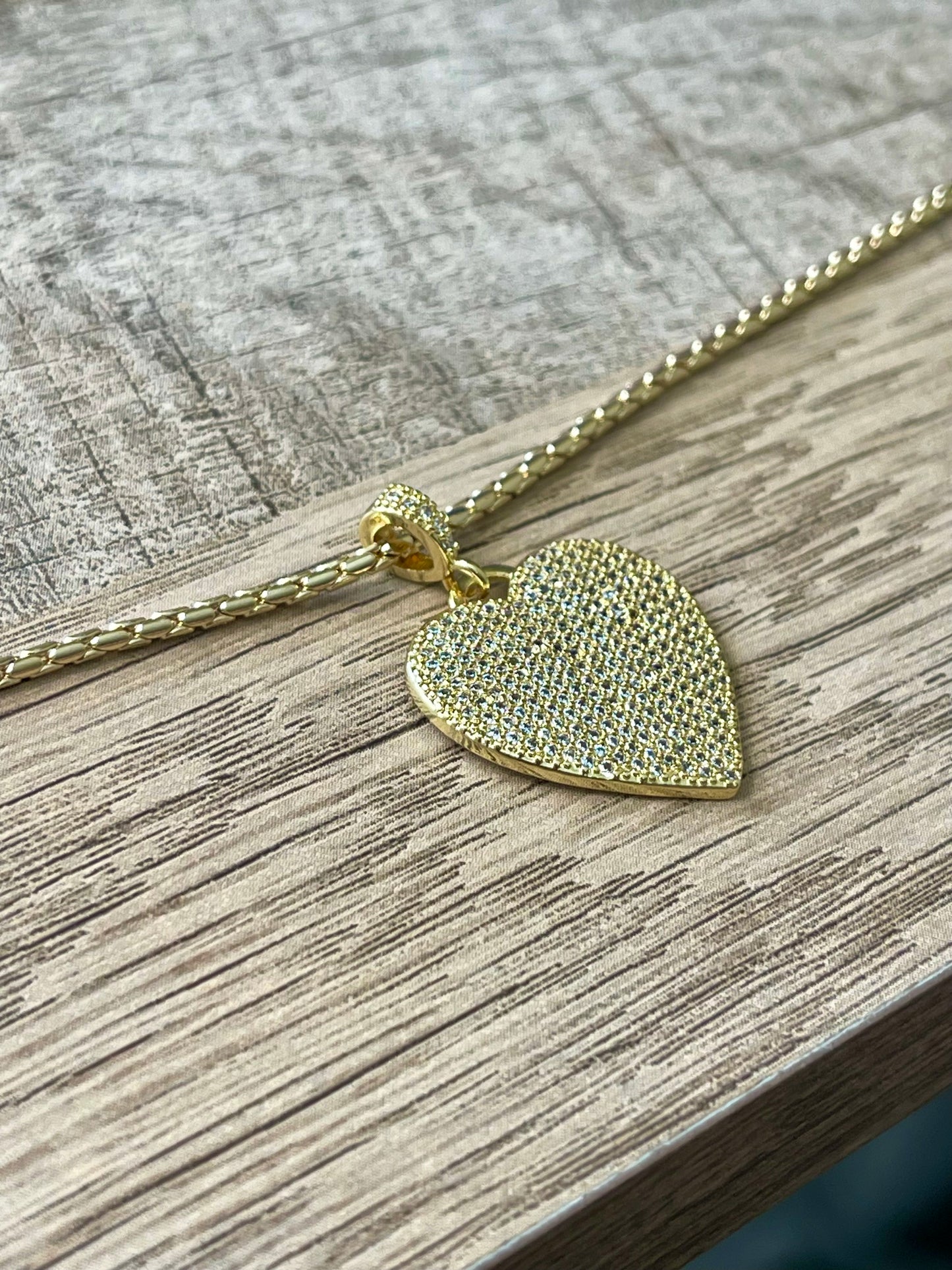 Pave Heart Classic Necklace