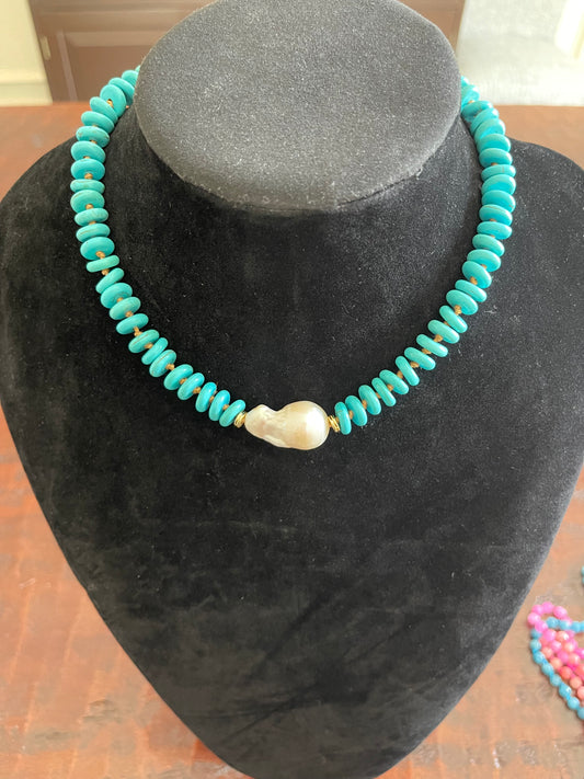 Turquoise in Tahiti Necklace