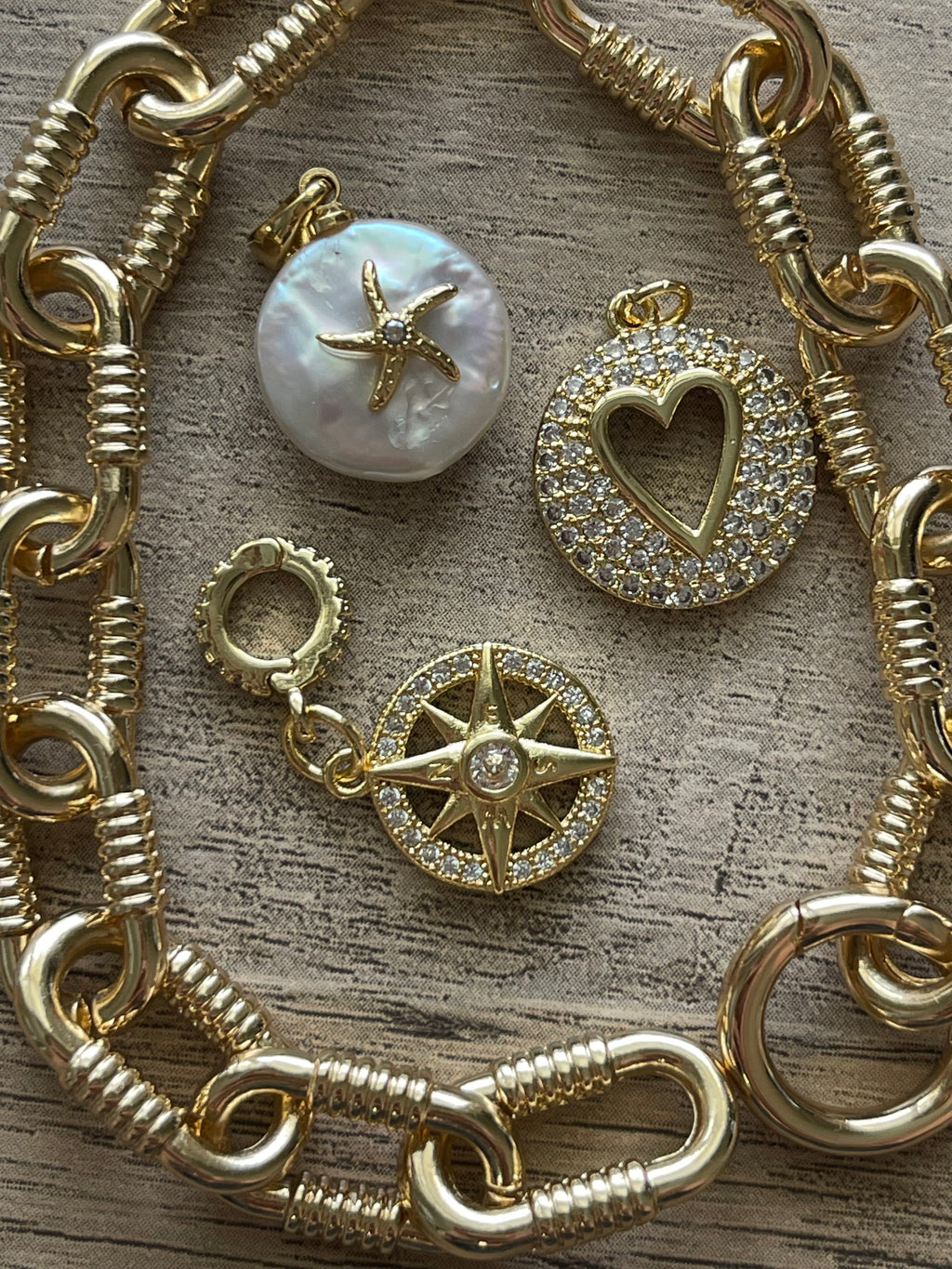 Stacked in Gold Bracelets (3 Bracelet Stack)