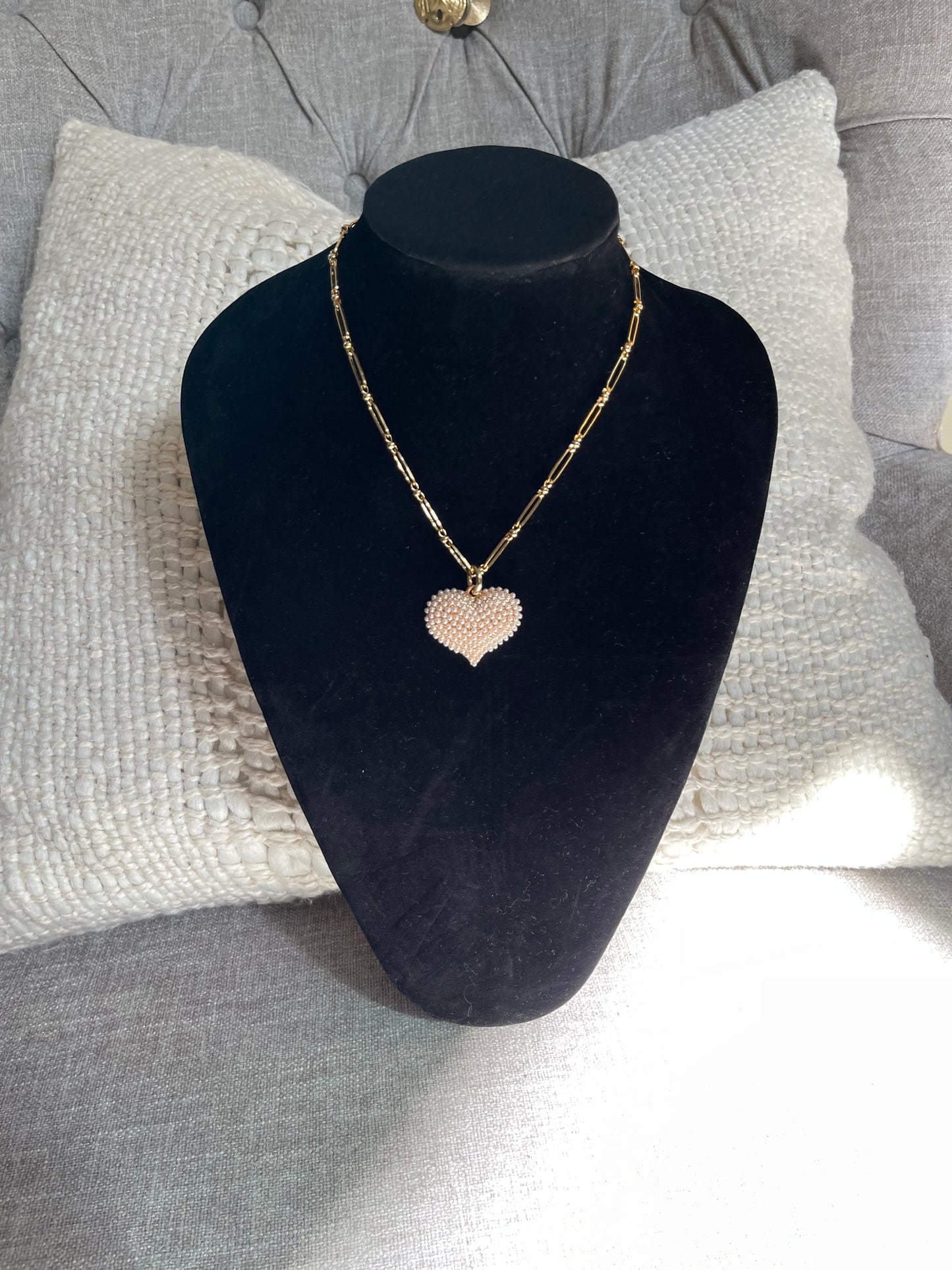 Big Pearly Heart Necklace