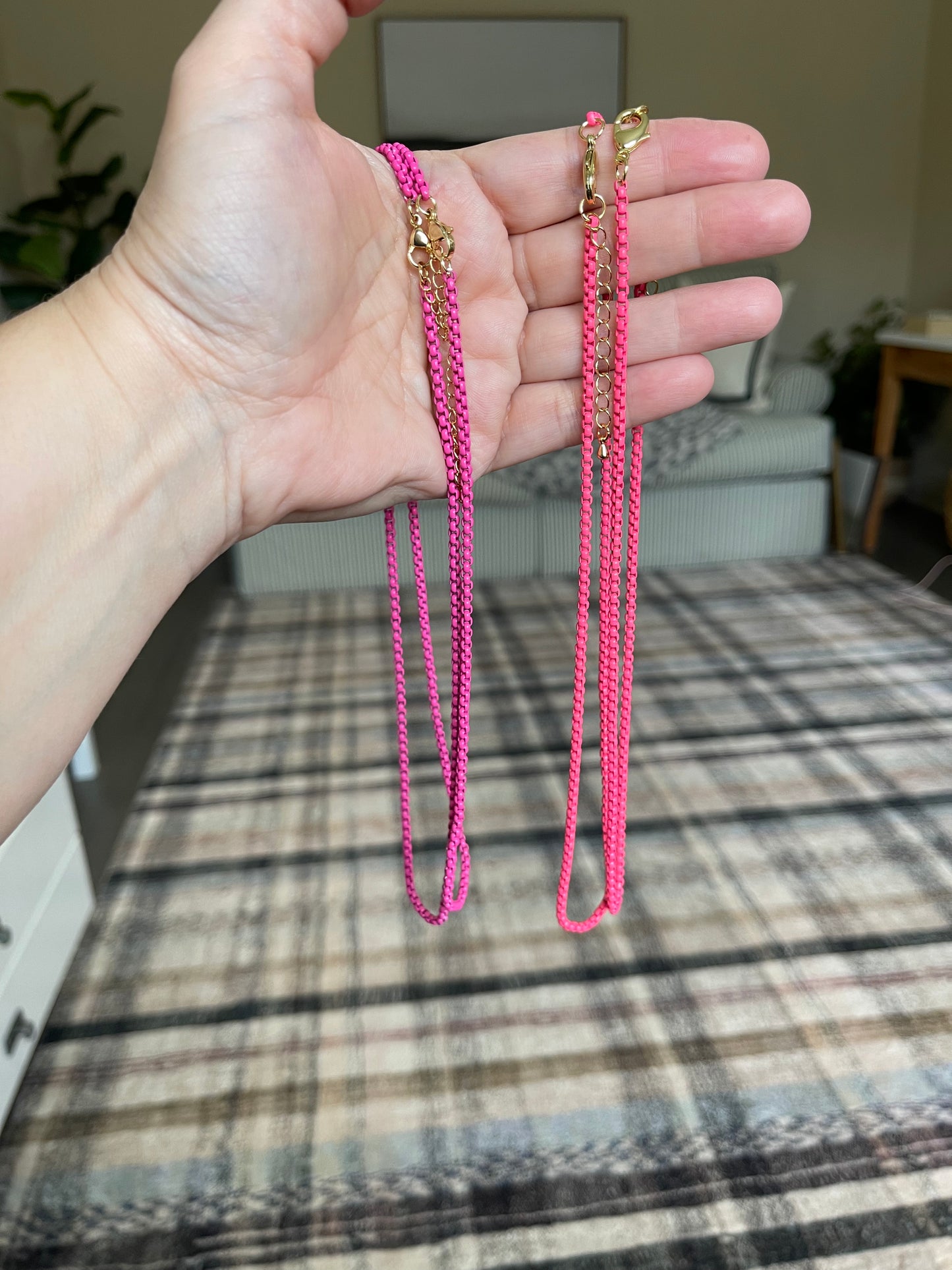 NEON Enameled Chain Necklaces