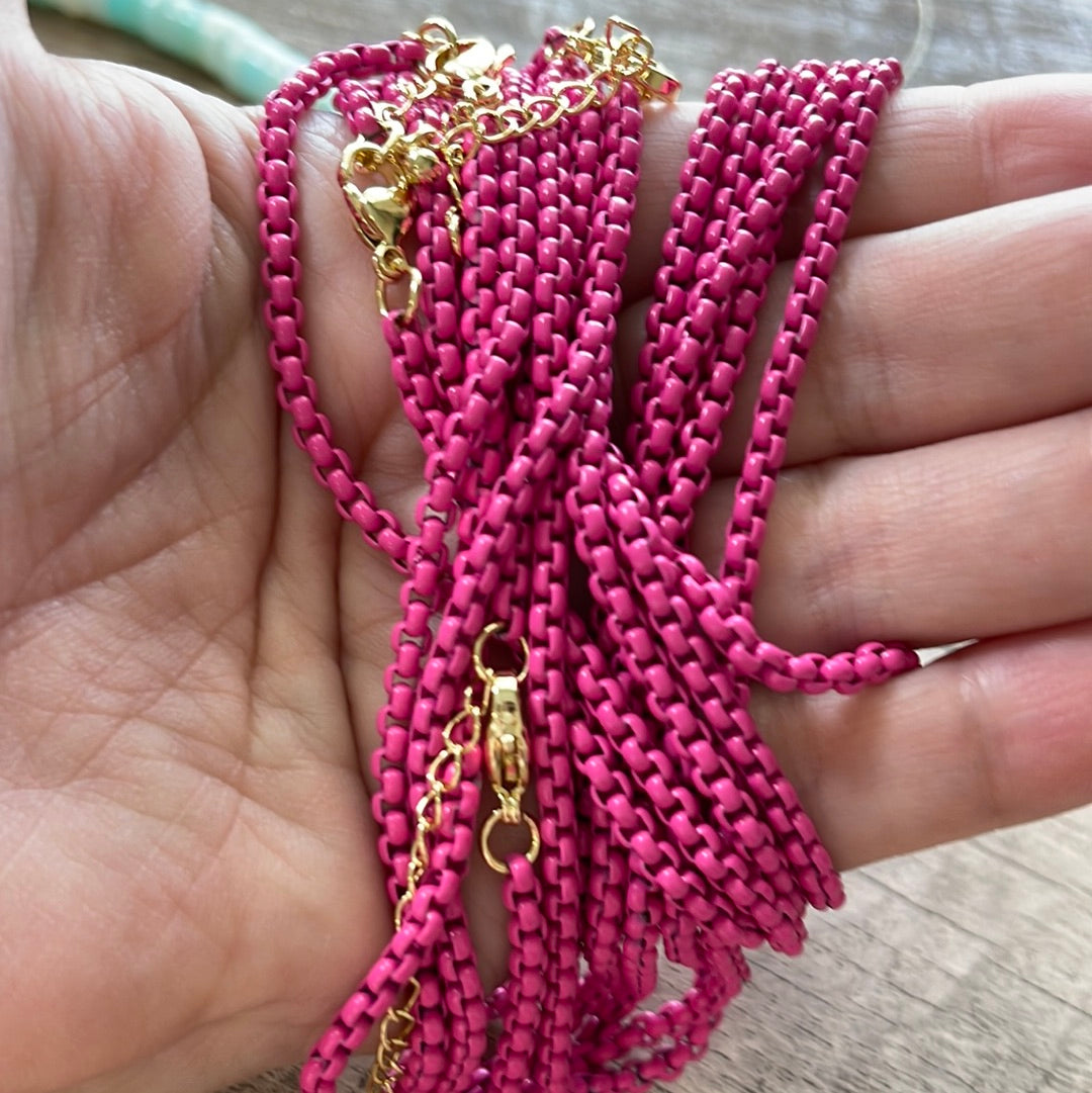 NEON Enameled Chain Necklaces