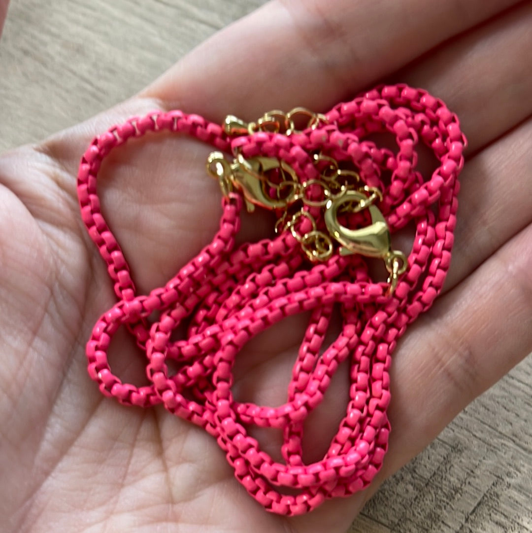 NEON Enameled Chain Necklaces