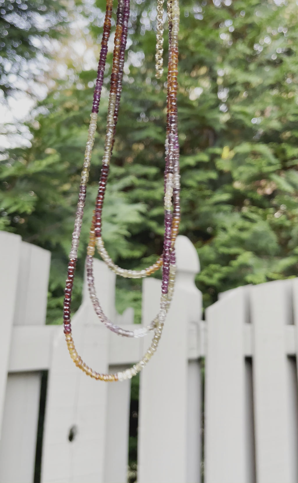 Tundra Sapphire Necklaces: 3 Lengths 16” 18” and 19” with extender chains on all 3